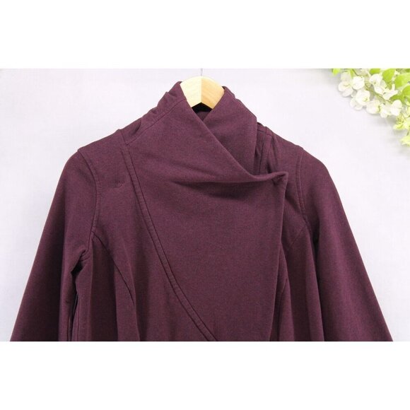 Lululemon Women's That's a Wrap Stretch French Terry Jacket Heathered Bordeaux D - Picture 3 of 9